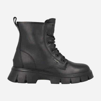 Botines negros de piel con cordones y membrana GORE-TEX