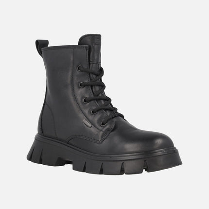 Botines negros de piel con cordones y membrana GORE-TEX