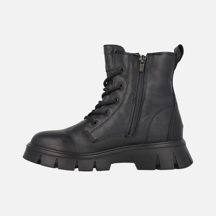 Botines negros de piel con cordones y membrana GORE-TEX