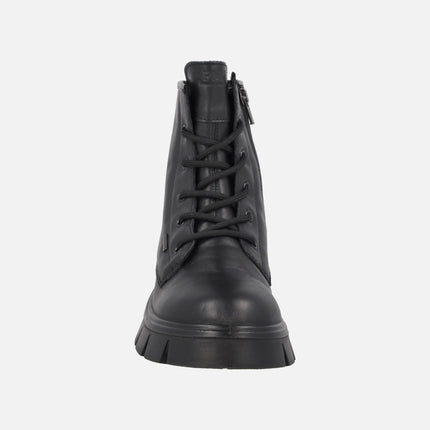 Botines negros de piel con cordones y membrana GORE-TEX