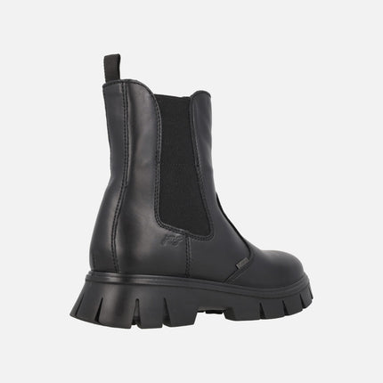 Botines chelsea en piel negra con cremallera y membrana GORE-TEX
