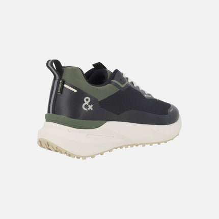 Zapatillas deportivas para hombre con membrana Gore-tex en combinado negro-verde