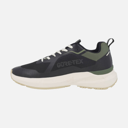 Zapatillas deportivas para hombre con membrana Gore-tex en combinado negro-verde
