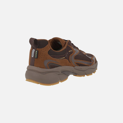 Zapatillas deportivas para hombre con suela gruesa y membrana GORE-TEX en combinado marron