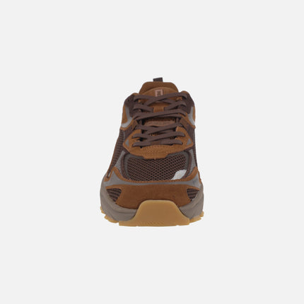 Zapatillas deportivas para hombre con suela gruesa y membrana GORE-TEX en combinado marron