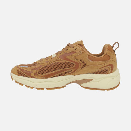 Sneakers with thick soles and GORE-TEX membrane in camel combination