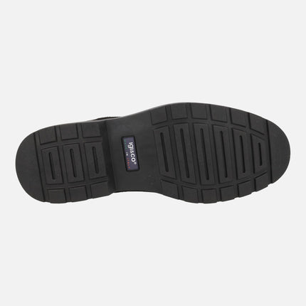 Men's lace-up shoes in brown suede with Gore-tex membrane