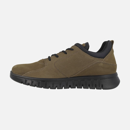 Zapatos deportivos para hombre en nobuck marrón con membrana GORE-TEX