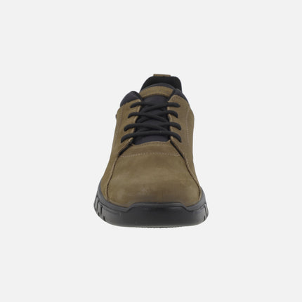 Zapatos deportivos para hombre en nobuck marrón con membrana GORE-TEX