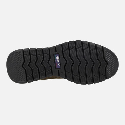 Zapatos deportivos para hombre en nobuck marrón con membrana GORE-TEX