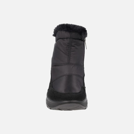 Botines para mujer en piel y tejido con forro de pelo y membrana GORE-TEX