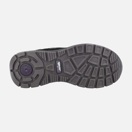 Botines para mujer en piel y tejido con forro de pelo y membrana GORE-TEX