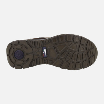 Botines para mujer en piel y tejido con forro de pelo y membrana GORE-TEX