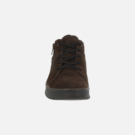 Women's sneakers in brown suede with GORE-TEX membrane