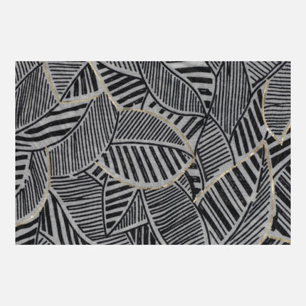 Printed scarves with metallic details