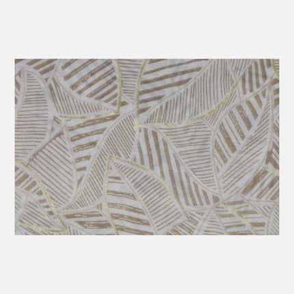 Printed scarves with metallic details