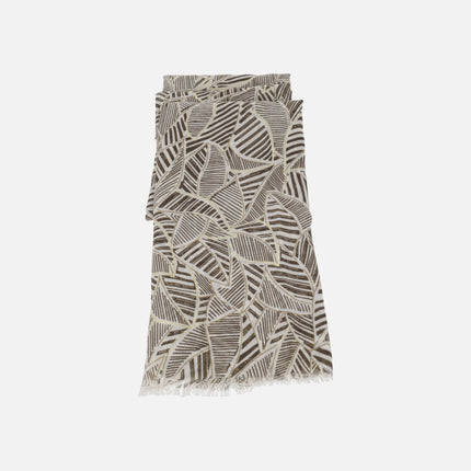 Printed scarves with metallic details