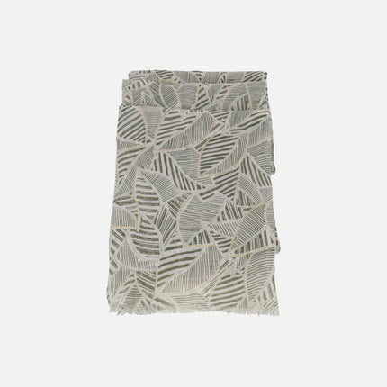 Printed scarves with metallic details