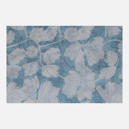 Printed scarves with gold details