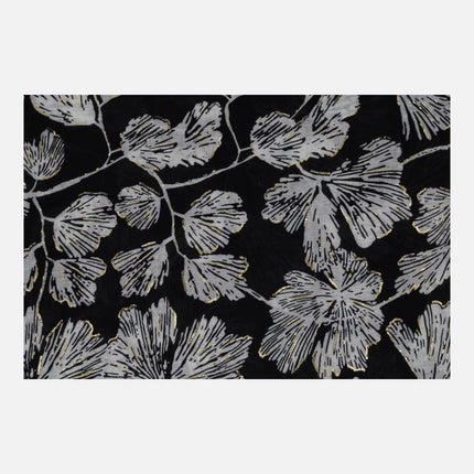 Printed scarves with gold details