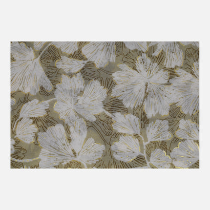 Printed scarves with gold details