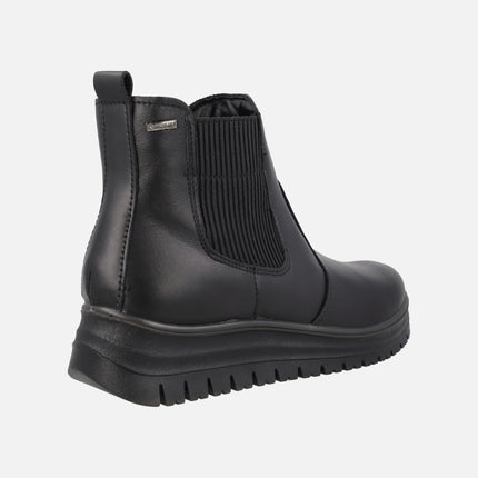 GORE-TEX women's ankle boots in black leather Chelsea style
