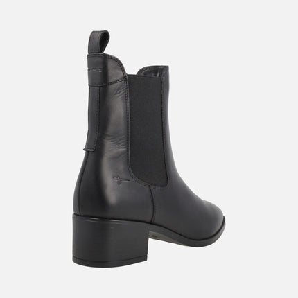 Chelsea style women's heeled ankle boots