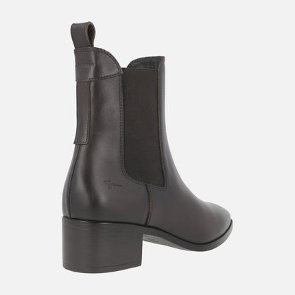 Chelsea style women's heeled ankle boots