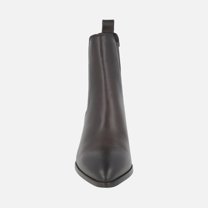 Chelsea style women's heeled ankle boots