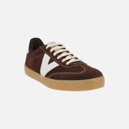 Zapatillas deportivas Berlín ciclista en serraje chocolate