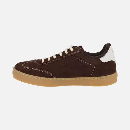 Zapatillas deportivas Berlín ciclista en serraje chocolate