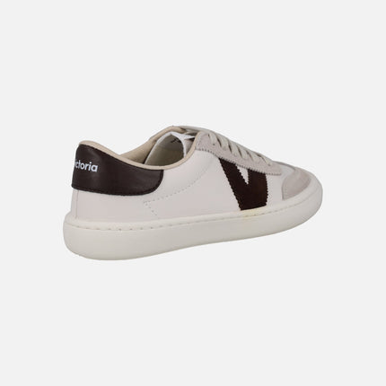 Zapatillas deportivas unisex Olmo Barefoot efecto piel y serraje chocolate