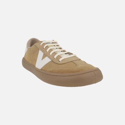 Unisex sneakers Olmo Barefoot suede and contrast Beige