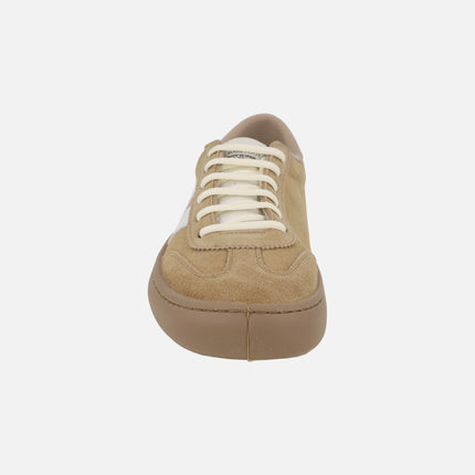 Unisex sneakers Olmo Barefoot suede and contrast Beige