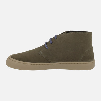 Botines OLMO BAREFOOT en serraje kaki para hombre