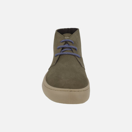 Botines OLMO BAREFOOT en serraje kaki para hombre