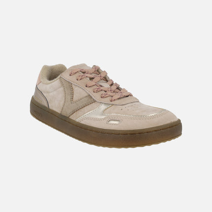 BAREFOOT Duna sneakers in combination suede and metal