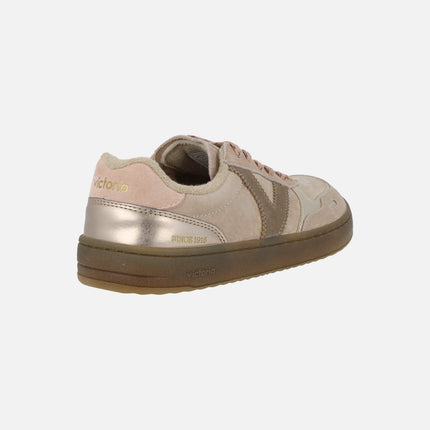BAREFOOT Duna sneakers in combination suede and metal