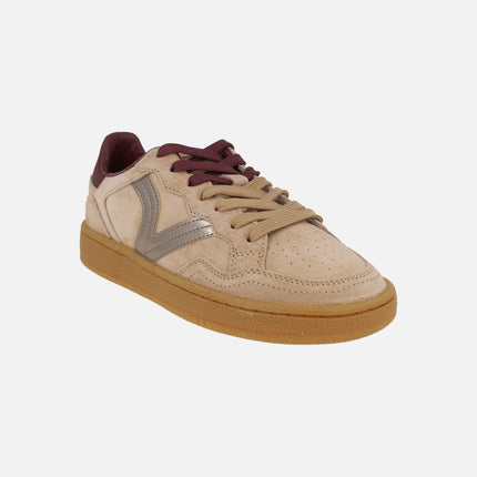 SMASH SUEDE women's sneakers in camel color