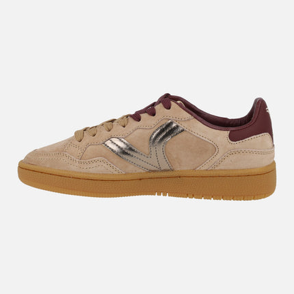 SMASH SUEDE women's sneakers in camel color