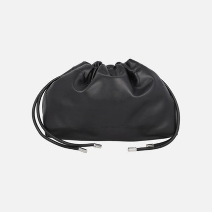 Bolsos estilo bombonera con asa bandolera y cordones para fruncir