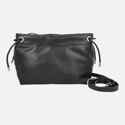 Bolsos estilo bombonera con asa bandolera y cordones para fruncir
