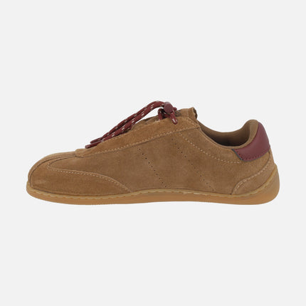 Zapatillas deportivas BAREFOOT en piel serraje cuero