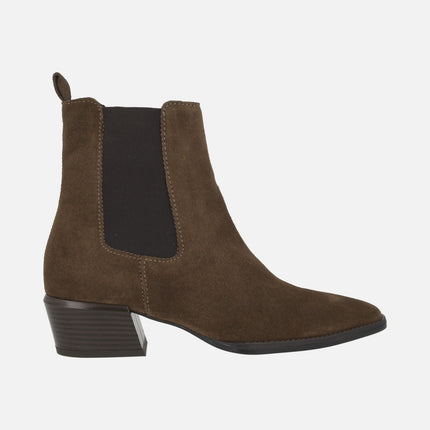 Heeled ankle boots with side elastics Melide 7536