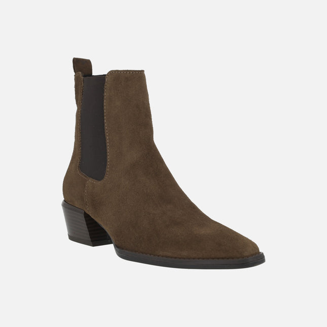 Heeled ankle boots with side elastics Melide 7536
