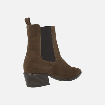 Heeled ankle boots with side elastics Melide 7536