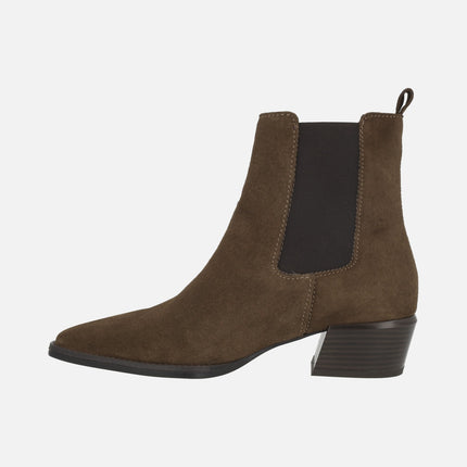 Heeled ankle boots with side elastics Melide 7536