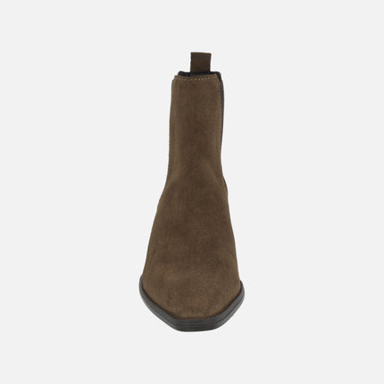 Heeled ankle boots with side elastics Melide 7536