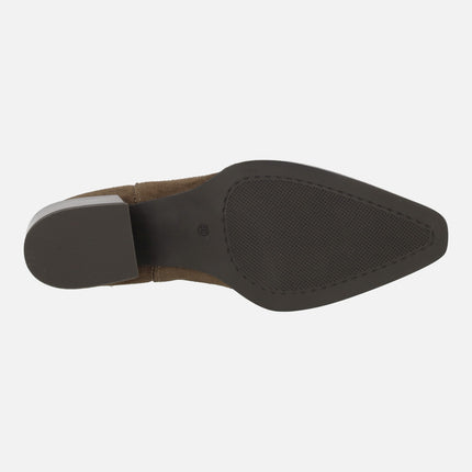 Heeled ankle boots with side elastics Melide 7536