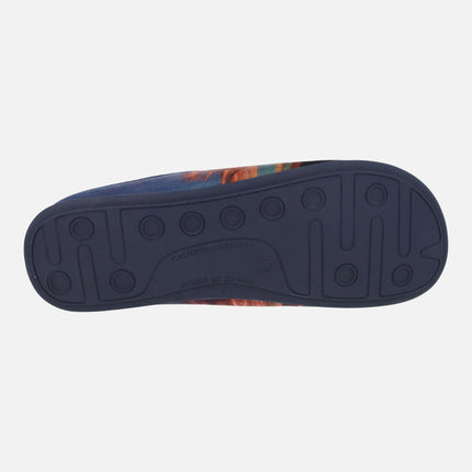 Men's house slippers with a Snoopy and Homer Simpson design
